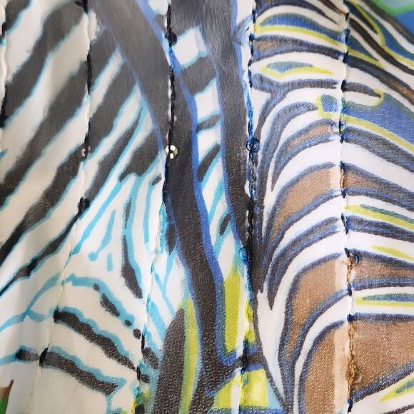 Vintage Cache Womens Dress Size SM Strapless Tropical Artsy Abstract Sequins - Picture 8 of 14